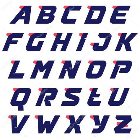 Deporte alfabeto ejecutar logos diseño plantilla . Imagen ...