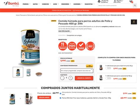 Desarrollo y diseño web de la tienda de animales online Bambuclic ...