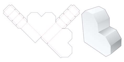 Descarga esta plantilla para crear una caja en forma de corazón   VIGO ...
