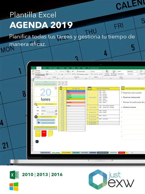 DESCARGA LA AGENDA CALENDARIO 2019 EN EXCEL, GRATIS! ¡Ya ...