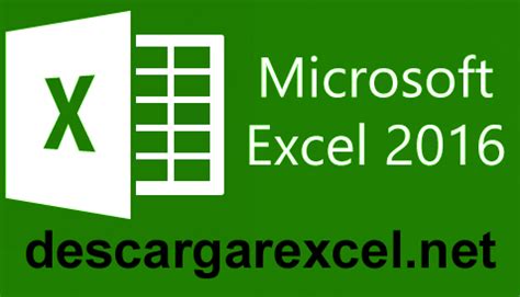 Descargar Excel 2016