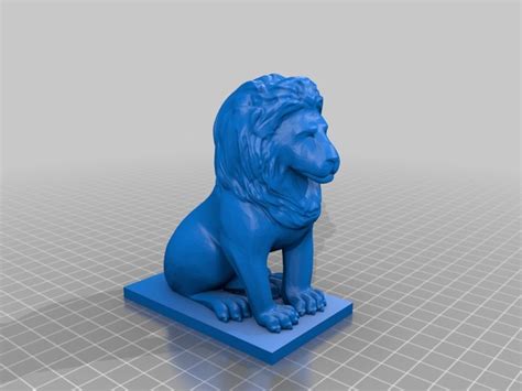 Descargar  León de rodillas  en 3D para imprimir | ArchivosSTL.com
