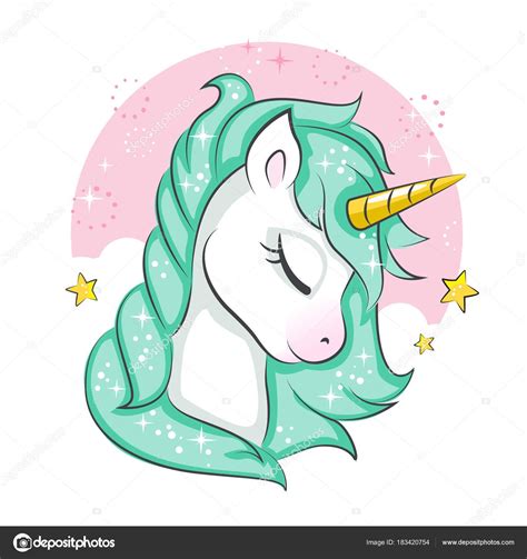 Descargar Lindo Unicornio Mágico Diseño Vectores Aislado ...