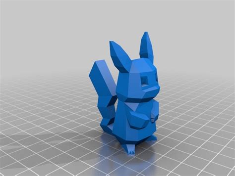 Descargar  PIkachu Polygonal  en 3D para imprimir |ArchivosSTL.com