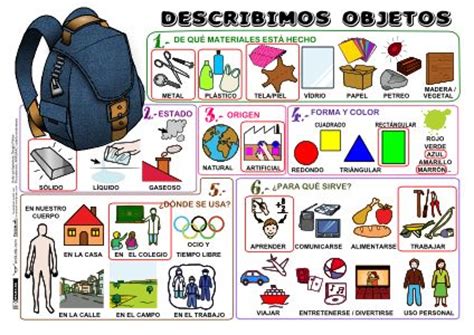 Describir Objetos P | Learning spanish, Teaching spanish, Homeschool ...