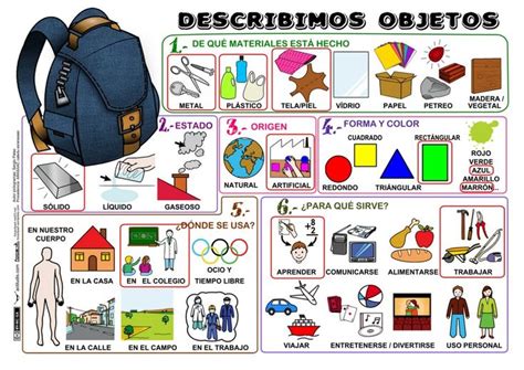 Describir objetos :: Tercero de Primaria | Learning spanish, Teaching ...