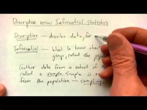 Descriptive vs Inferential Statistics   YouTube