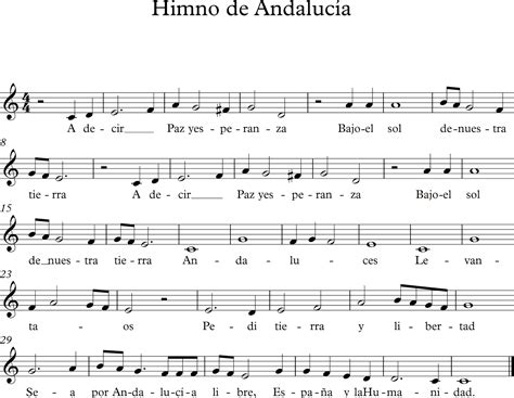 Descubriendo la Música: Himno de Andalucía | Himnos, Partituras, Musica ...