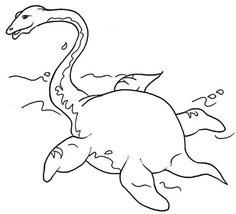 Desenho de Dinossauro marinho para colorir   Tudodesenhos