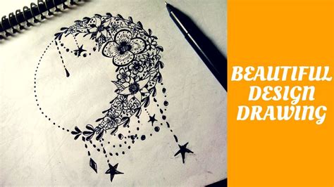 designs on paper   beautiful flower design drawing ...