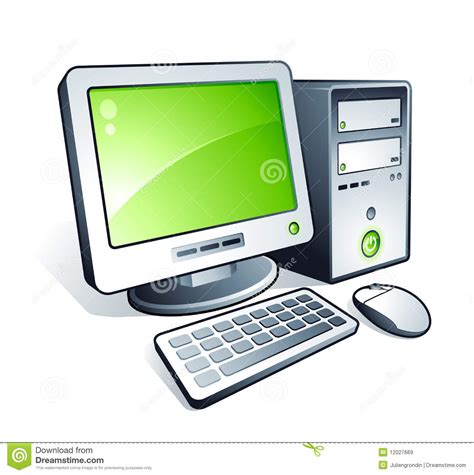 Desktop computer stock vector. Illustration of personal ...