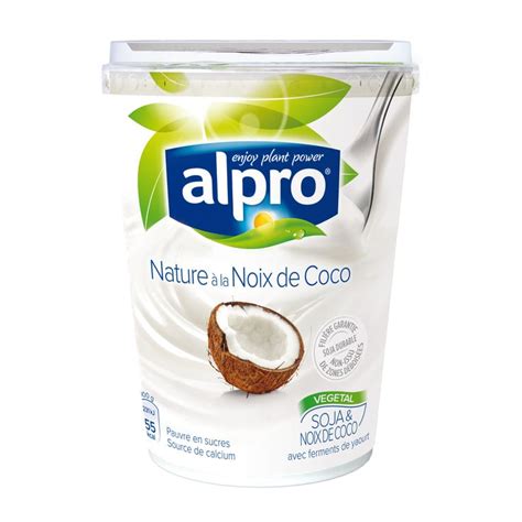 Dessert végétal soja nature noix de coco ALPRO : le pot de ...