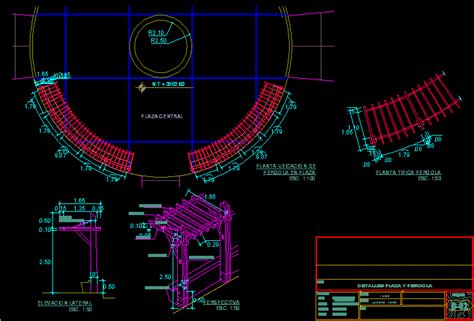 Detail circular pergola in AutoCAD | Download CAD free  119.95 KB ...