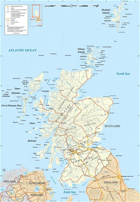 Detailed Map of Scotland   MapSof.net