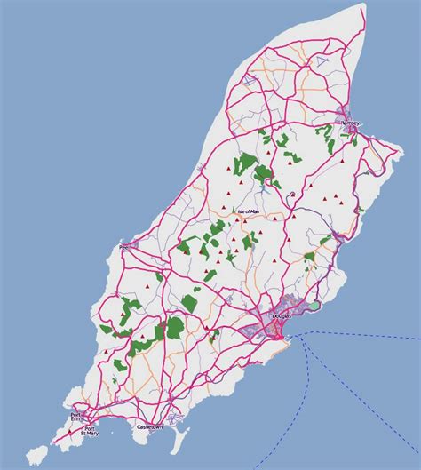 Detailed road map of Isle of Man | Isle of Man | Europe ...