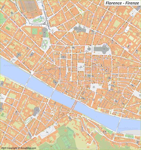Detailed tourist maps of Florence | Italy | Free printable ...