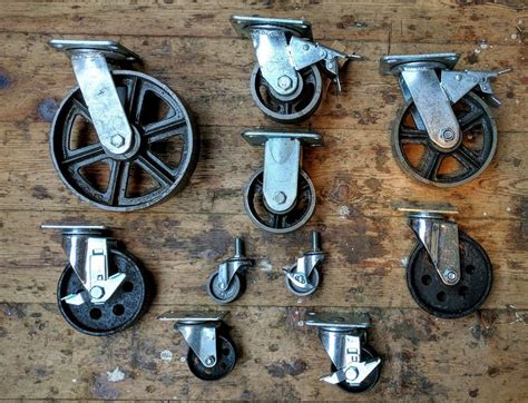 Details about Industrial furniture metal castors with cast ...