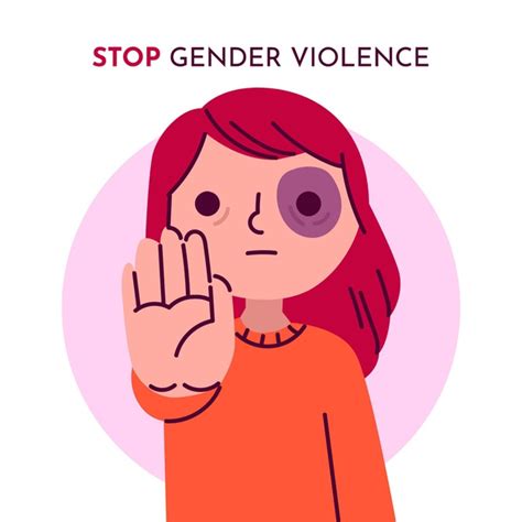 Detener el concepto de violencia de género | Vector Gratis