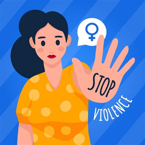 Detener el concepto de violencia de género | Vector Gratis