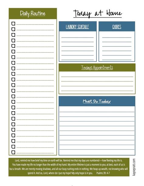 Developing A Realistic Daily Routine  + free printable ...