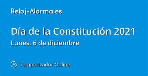 Día de la Constitución 2021   Temporizador Online   Reloj Alarma.es