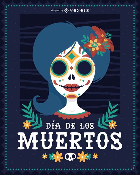 Dia De Los Muertos Mujer Ilustración   Descargar Vector