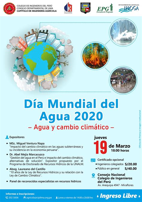 DÍA MUNDIAL DEL AGUA 2020: AGUA Y CAMBIO CLIMÁTICO – CAPÍTULO DE ...