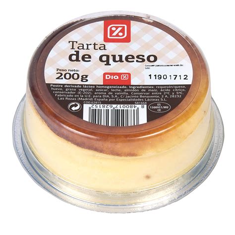 DIA tarta de queso envase 200g | TARTAS | Supermercados DIA