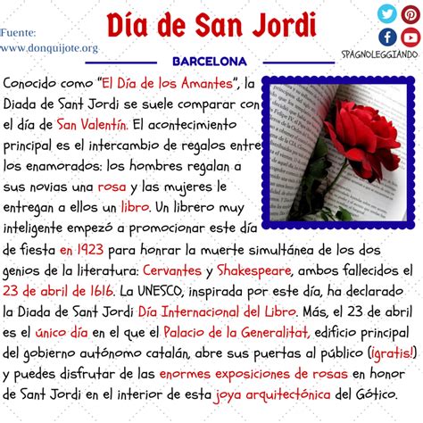#diadesanjordi #23deabril #spagnoleggiando https://loveidioms.wordpress ...