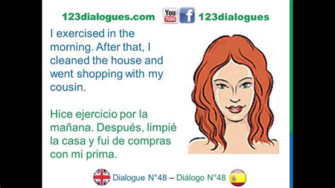 Dialogue 48   Inglés Spanish   Last weekend   El fin de ...