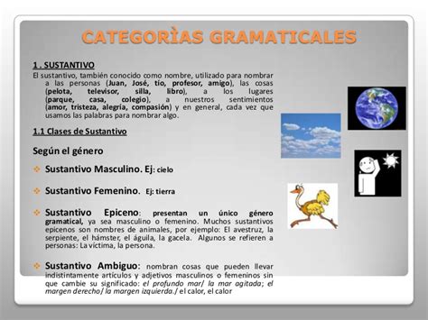 Diapositivas de español grado 6