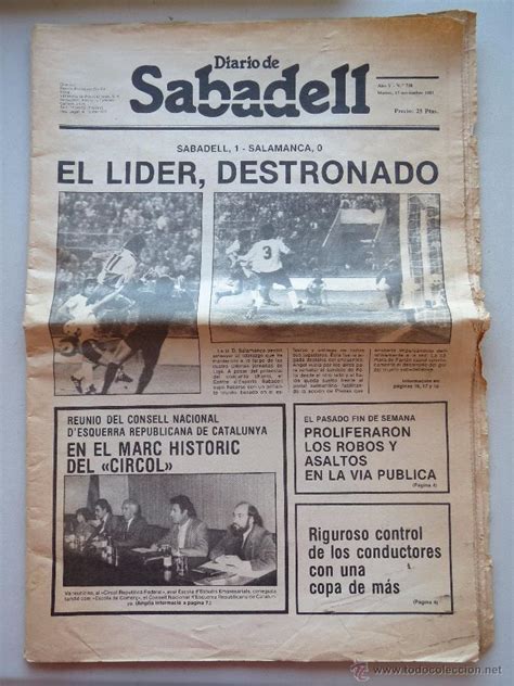 diario de sabadell nº 718   17 de noviembre 198   Comprar ...