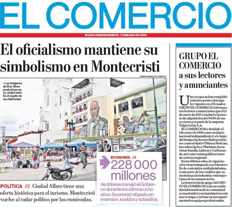 Diario El Comercio fue vendido a empresa ecuatoriana con ...