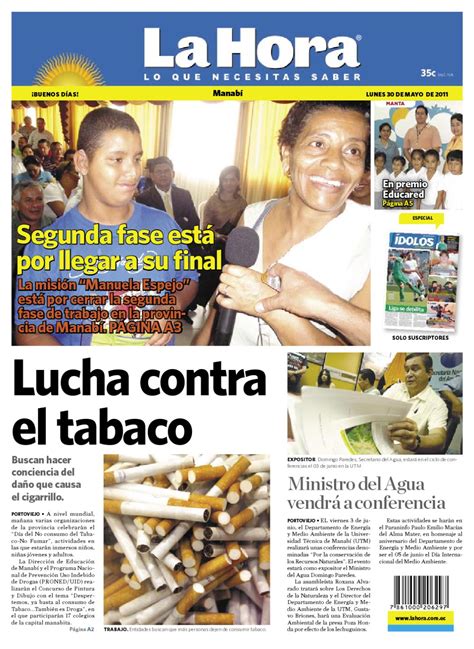 Diario La Hora Manabi 30 mayo de 2011 by Diario La Hora ...