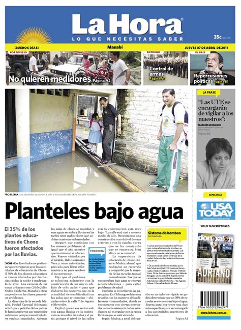 Diario La Hora Manabi 7 abril de 2011 by Diario La Hora ...