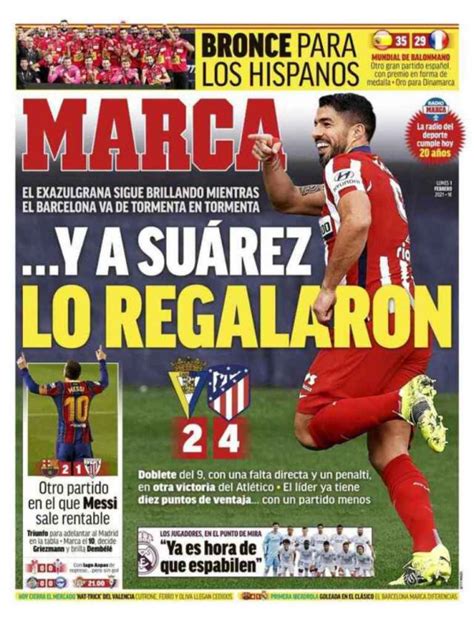 Diario Marca le recuerda a Barcelona su mal momento y que  a Suárez lo ...