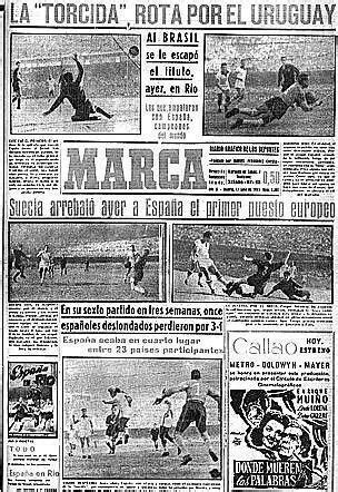 Diario Marca. Uruguay campeón del mundo de 1950 | Diario ...