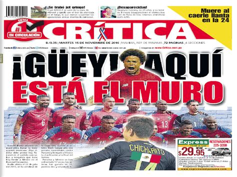 Diario panameño se burla de México   Estadio Deportes