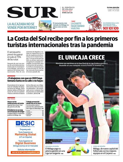 Diario SUR 22.06.2020   Asociación de la Prensa de Málaga
