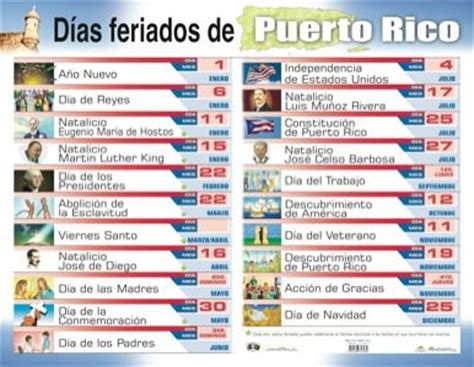 Dias feriados de Puerto Rico | Puerto rico