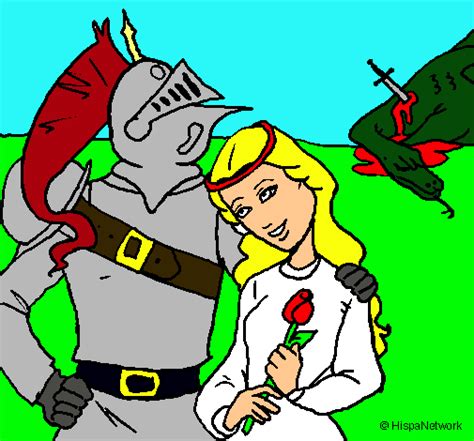 Dibuix de Sant Jordi y la princesa pintat per Usuari no ...