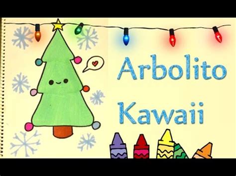 Dibuja un pino kawaii navideño ARBOLITO DE NAVIDAD DIBUJAR ...