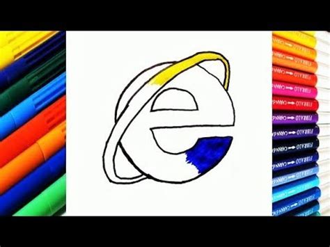 Dibuja y Colorea el Logo de Internet Explorer   Draw and ...
