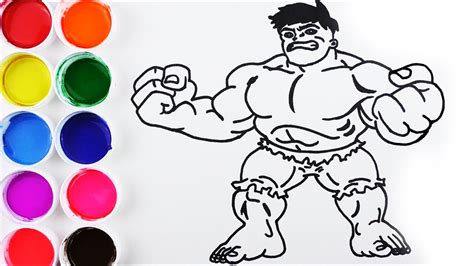 Dibuja y Colorea Hulk   Videos para niños   How to Draw ...