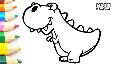 Dibujando Dinosaurios | Dibujo de T Rex Fácil paso a paso ...