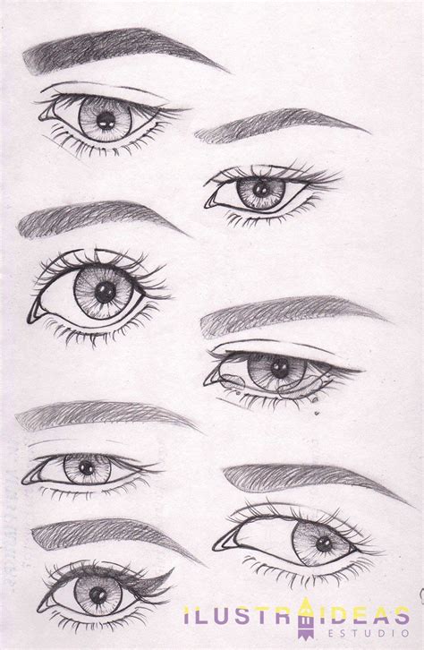 Dibujando ojos de personas animadas | Dibujos de ojos ...