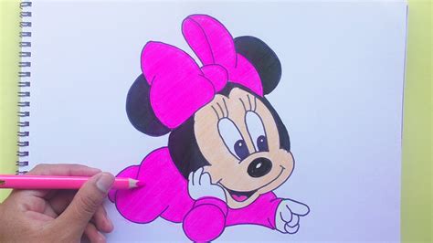 Dibujando y Coloreando Minnie Baby Mickey Mouse ...