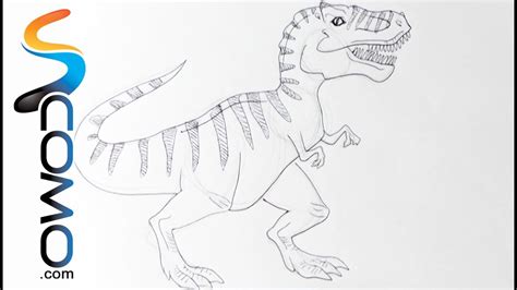 Dibujar un dinosaurio  Tyrannosaurus Rex    YouTube