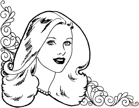 Dibujo de Bella Mujer para colorear | Dibujos para colorear imprimir gratis