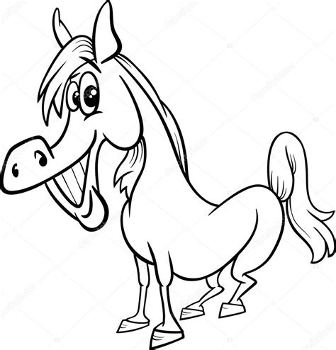 dibujo de caballo caricatura   Dibujos fáciles de hacer